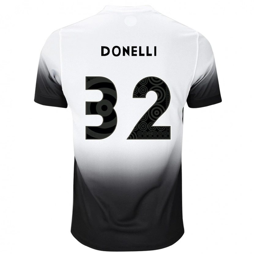 Danxen Niño Camiseta Matheus Donelli #32 Negro Blanco 1ª Equipación 2025/26 La Camisa México