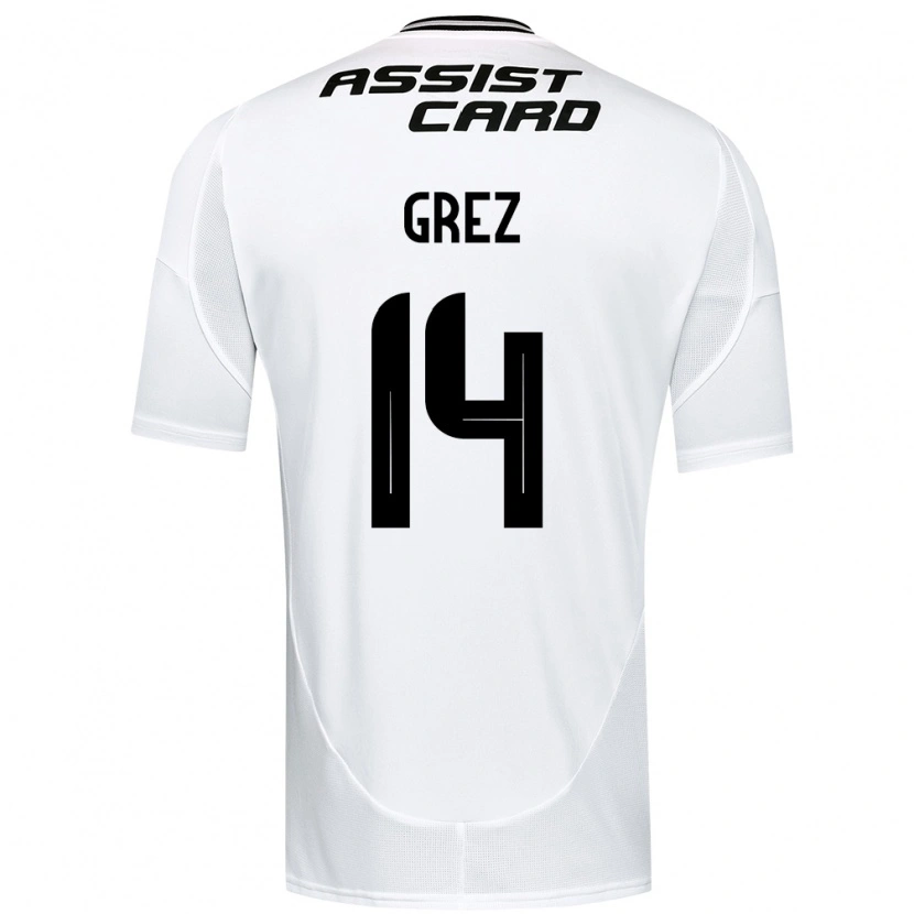 Danxen Niño Camiseta Javiera Grez #14 Negro Blanco Amarillo 1ª Equipación 2025/26 La Camisa México