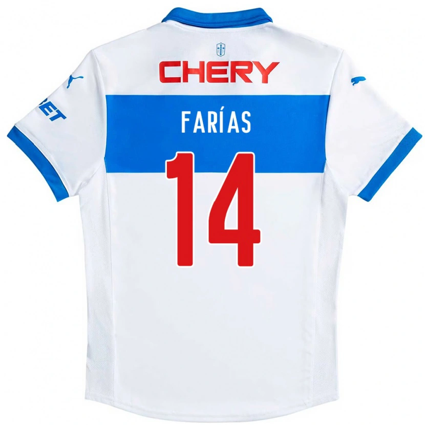 Danxen Niño Camiseta Agustín Farías #14 Azul Real Blanco 1ª Equipación 2025/26 La Camisa México