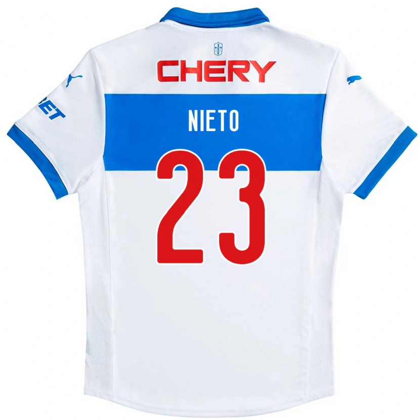 Danxen Niño Camiseta Byron Nieto #23 Azul Real Blanco 1ª Equipación 2025/26 La Camisa México