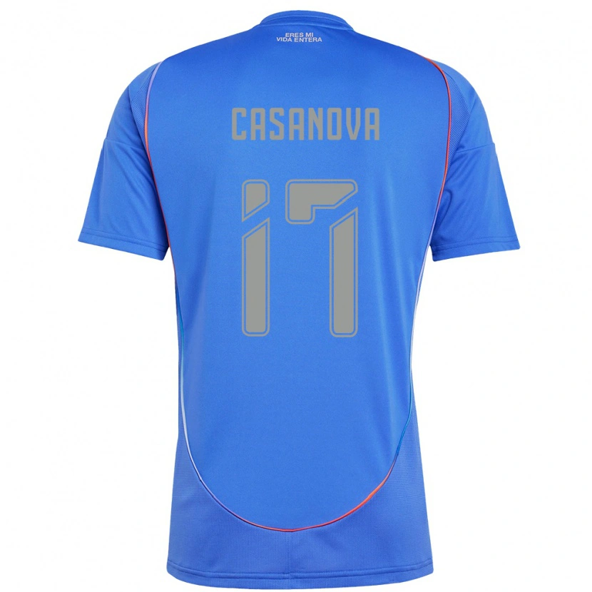 Danxen Niño Camiseta Luis Casanova #17 Naranja Rojo 1ª Equipación 2025/26 La Camisa México