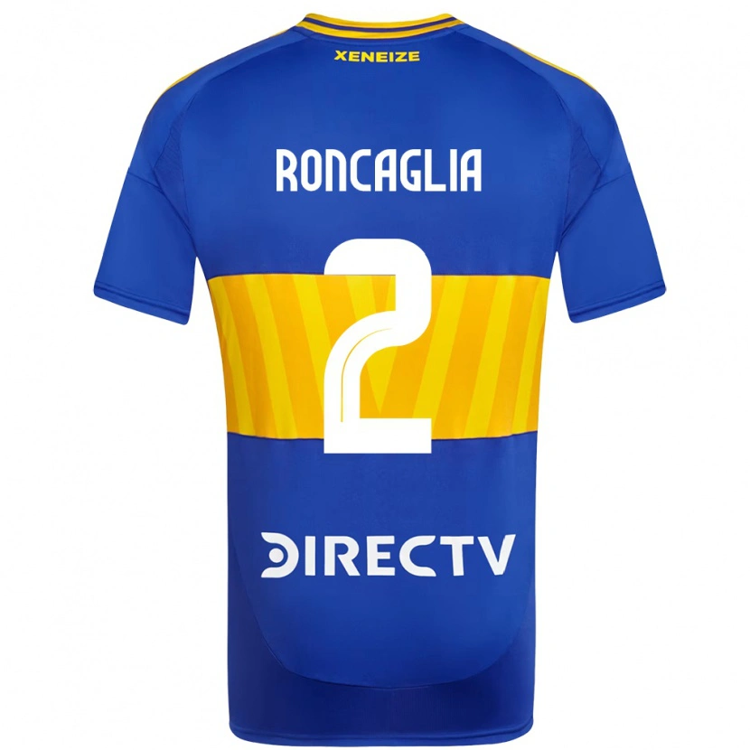 Danxen Niño Camiseta Facundo Roncaglia #2 Blanco Azul 1ª Equipación 2025/26 La Camisa México
