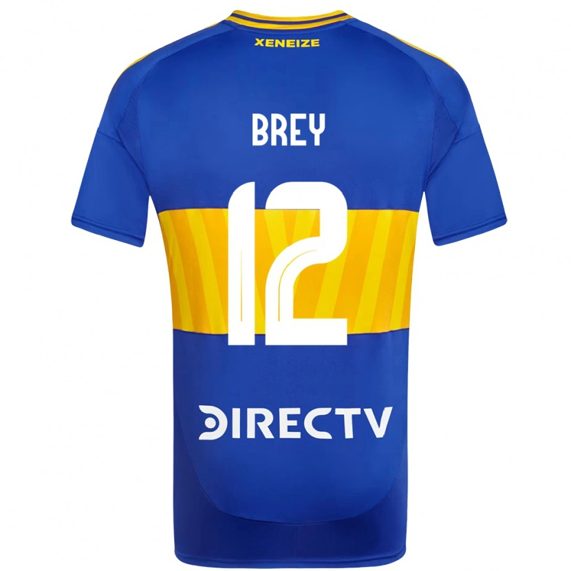 Danxen Niño Camiseta Leandro Brey #12 Blanco Azul 1ª Equipación 2025/26 La Camisa México
