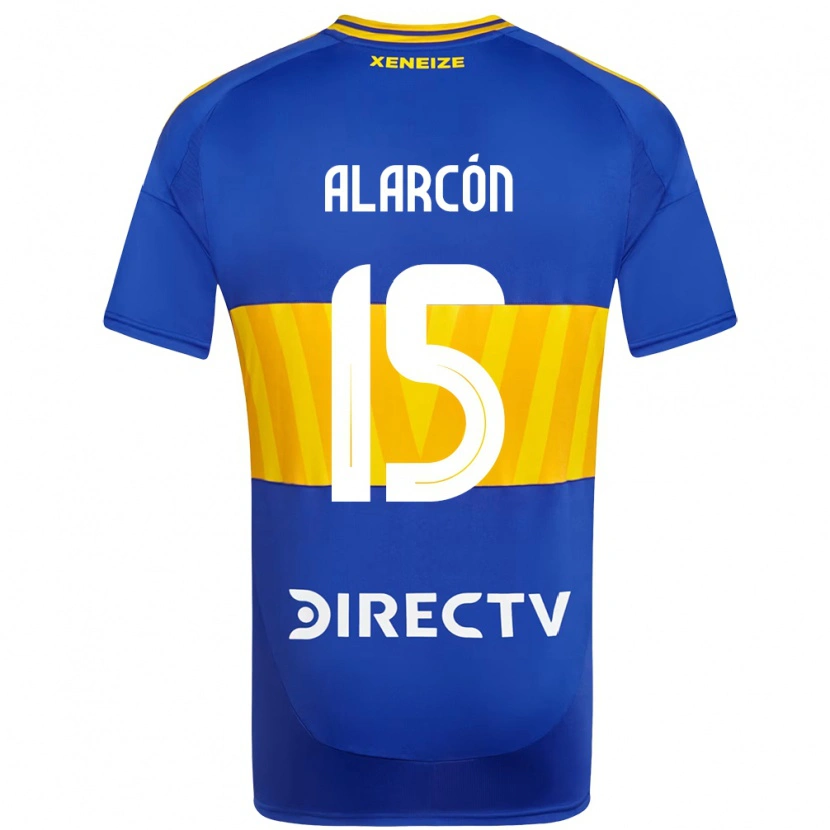 Danxen Niño Camiseta Williams Alarcón #15 Blanco Azul 1ª Equipación 2025/26 La Camisa México