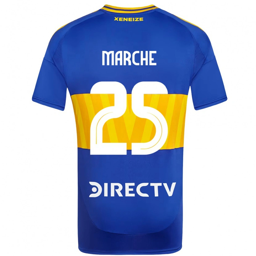 Danxen Niño Camiseta Agustín Marchesín #25 Blanco Azul 1ª Equipación 2025/26 La Camisa México