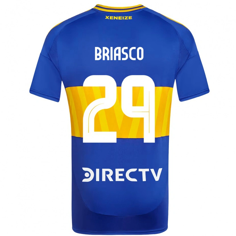 Danxen Niño Camiseta Norberto Briasco #29 Blanco Azul 1ª Equipación 2025/26 La Camisa México