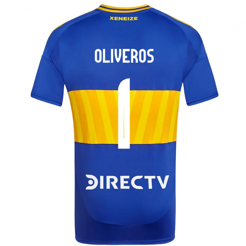 Danxen Niño Camiseta Laurina Oliveros #1 Blanco Azul 1ª Equipación 2025/26 La Camisa México