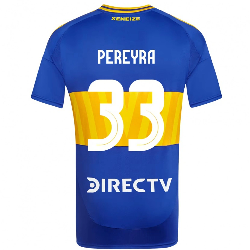 Danxen Niño Camiseta Araceli Pereyra #33 Blanco Azul 1ª Equipación 2025/26 La Camisa México