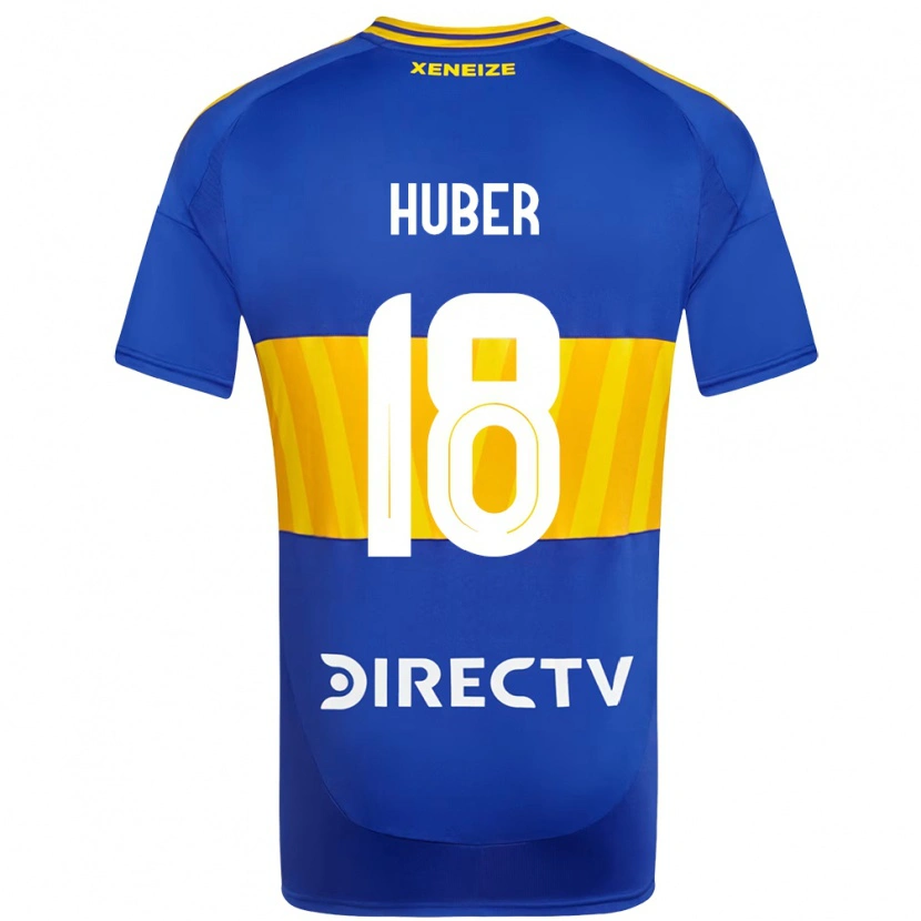 Danxen Niño Camiseta Clarisa Huber #18 Blanco Azul 1ª Equipación 2025/26 La Camisa México