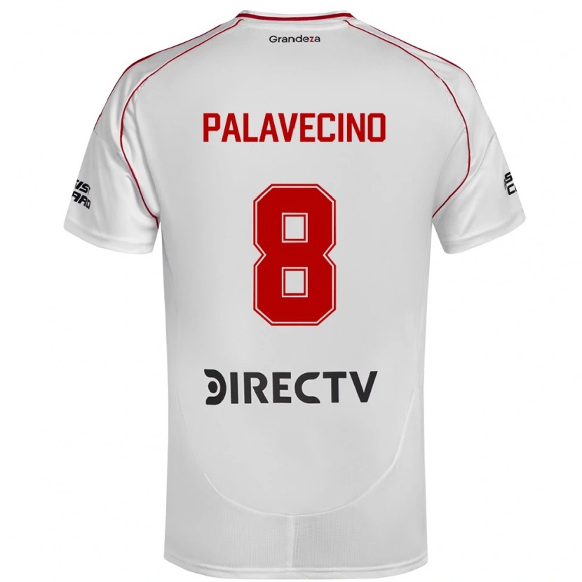 Danxen Niño Camiseta Agustin Palavecino #8 Blanco Rojo 1ª Equipación 2025/26 La Camisa México