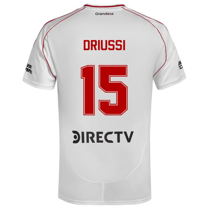 Danxen Niño Camiseta Sebastián Driussi #15 Blanco Rojo 1ª Equipación 2025/26 La Camisa México