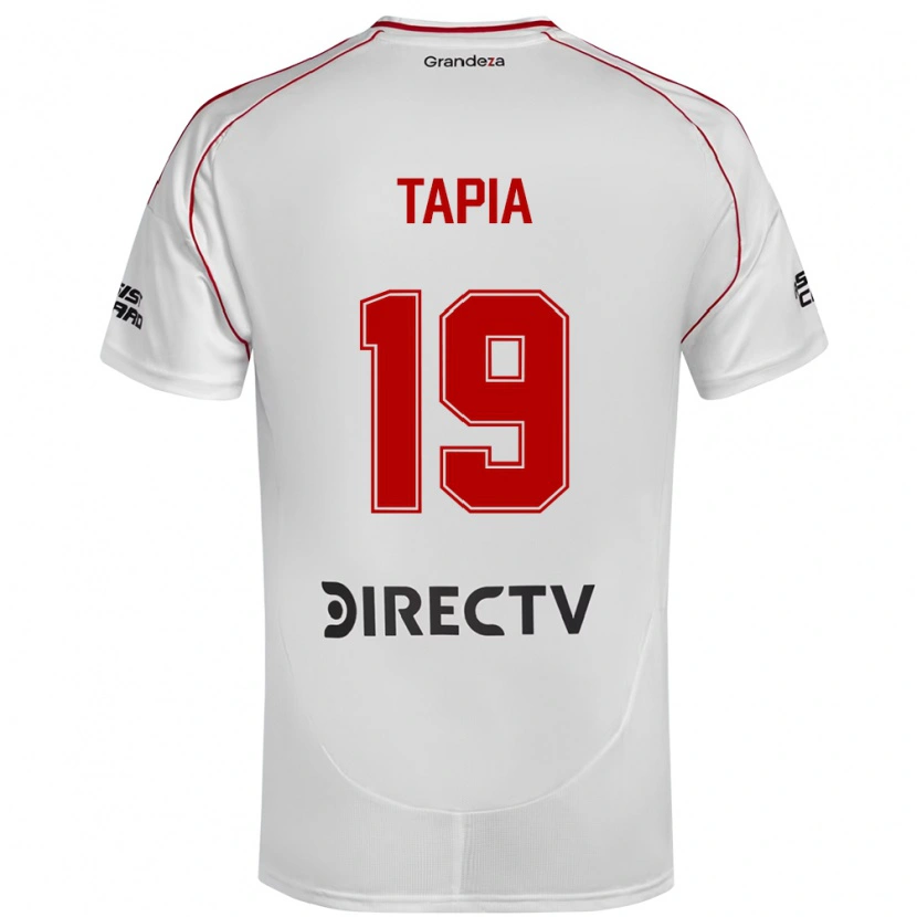 Danxen Niño Camiseta Gonzalo Tapia #19 Blanco Rojo 1ª Equipación 2025/26 La Camisa México