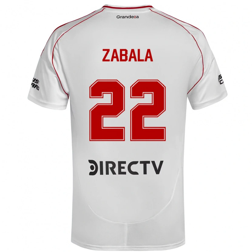 Danxen Niño Camiseta Daniel Zabala #22 Blanco Rojo 1ª Equipación 2025/26 La Camisa México