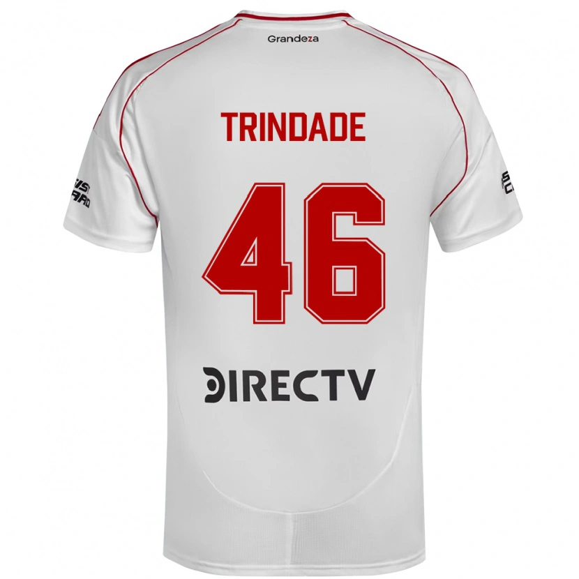 Danxen Niño Camiseta Gonzalo Trindade #46 Blanco Rojo 1ª Equipación 2025/26 La Camisa México