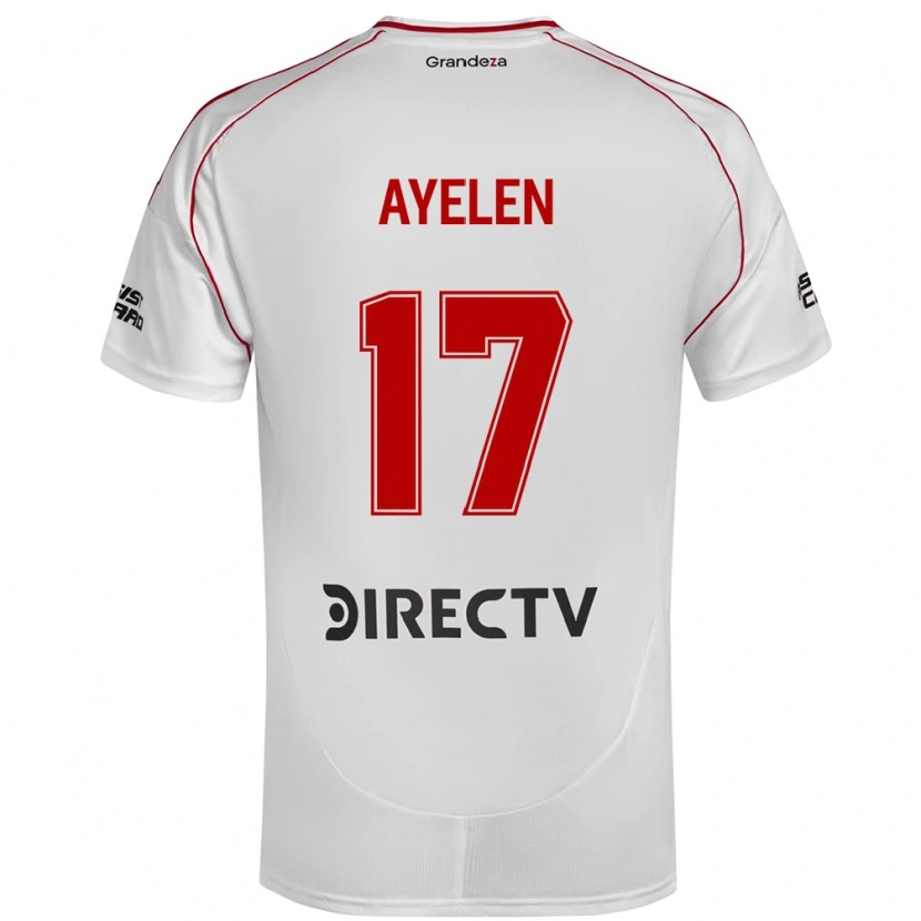 Danxen Niño Camiseta Stephanie Ayelén Melgarejo #17 Blanco Rojo 1ª Equipación 2025/26 La Camisa México