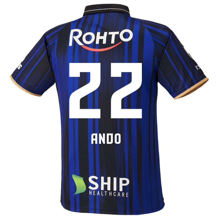 Danxen Niño Camiseta Rikuto Ando #22 Blanco Azul Negro 1ª Equipación 2025/26 La Camisa México