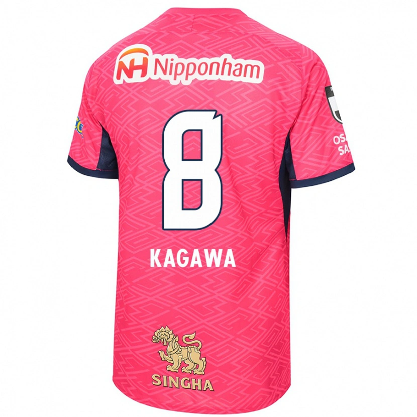 Danxen Niño Camiseta Shinji Kagawa #8 Blanco Rosa Sakura 1ª Equipación 2025/26 La Camisa México