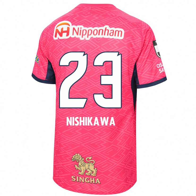 Danxen Niño Camiseta Hiroki Nishikawa #23 Blanco Rosa Sakura 1ª Equipación 2025/26 La Camisa México