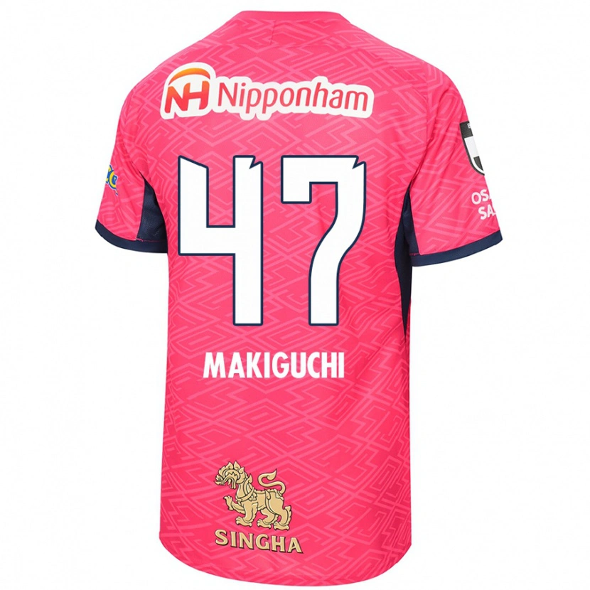 Danxen Niño Camiseta Kazuma Makiguchi #47 Blanco Rosa Sakura 1ª Equipación 2025/26 La Camisa México