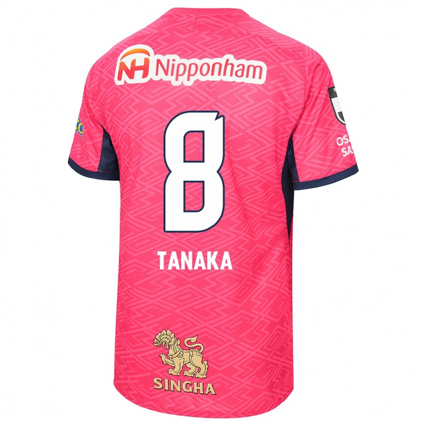 Danxen Niño Camiseta Tomoko Tanaka #8 Blanco Rosa Sakura 1ª Equipación 2025/26 La Camisa México