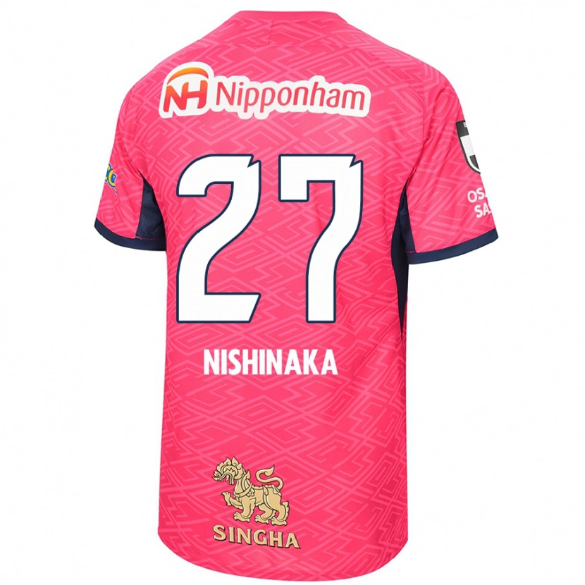 Danxen Niño Camiseta Maho Nishinaka #27 Blanco Rosa Sakura 1ª Equipación 2025/26 La Camisa México