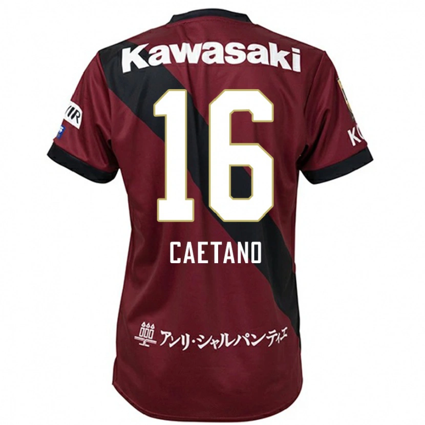 Danxen Niño Camiseta Caetano #16 Blanco Negro 1ª Equipación 2025/26 La Camisa México