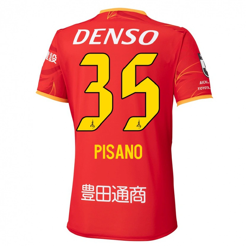 Danxen Niño Camiseta Alexandre Pisano #35 Blanco Rojo 1ª Equipación 2025/26 La Camisa México