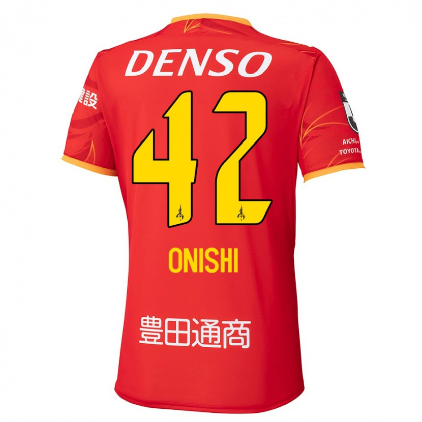 Danxen Niño Camiseta Ritsu Onishi #42 Blanco Rojo 1ª Equipación 2025/26 La Camisa México