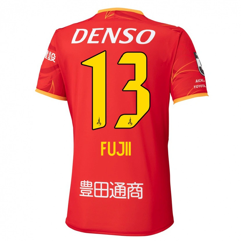 Danxen Niño Camiseta Haruya Fujii #13 Rojo Amarillo 1ª Equipación 2025/26 La Camisa México