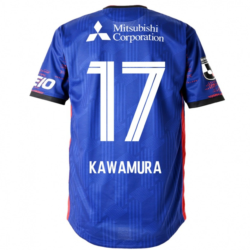 Danxen Niño Camiseta Riku Kawamura #17 Azul Real Blanco 1ª Equipación 2025/26 La Camisa México