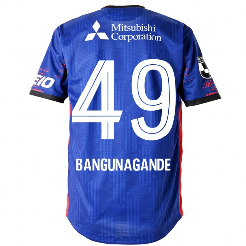 Danxen Niño Camiseta Kashif Bangunagande #49 Azul Real Blanco 1ª Equipación 2025/26 La Camisa México
