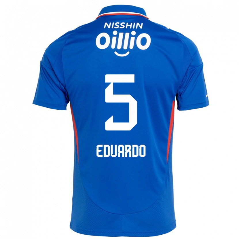 Danxen Niño Camiseta Eduardo #5 Blanco Azul Real 1ª Equipación 2025/26 La Camisa México