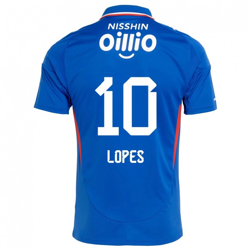 Danxen Niño Camiseta Anderson Lopes #10 Blanco Azul Real 1ª Equipación 2025/26 La Camisa México