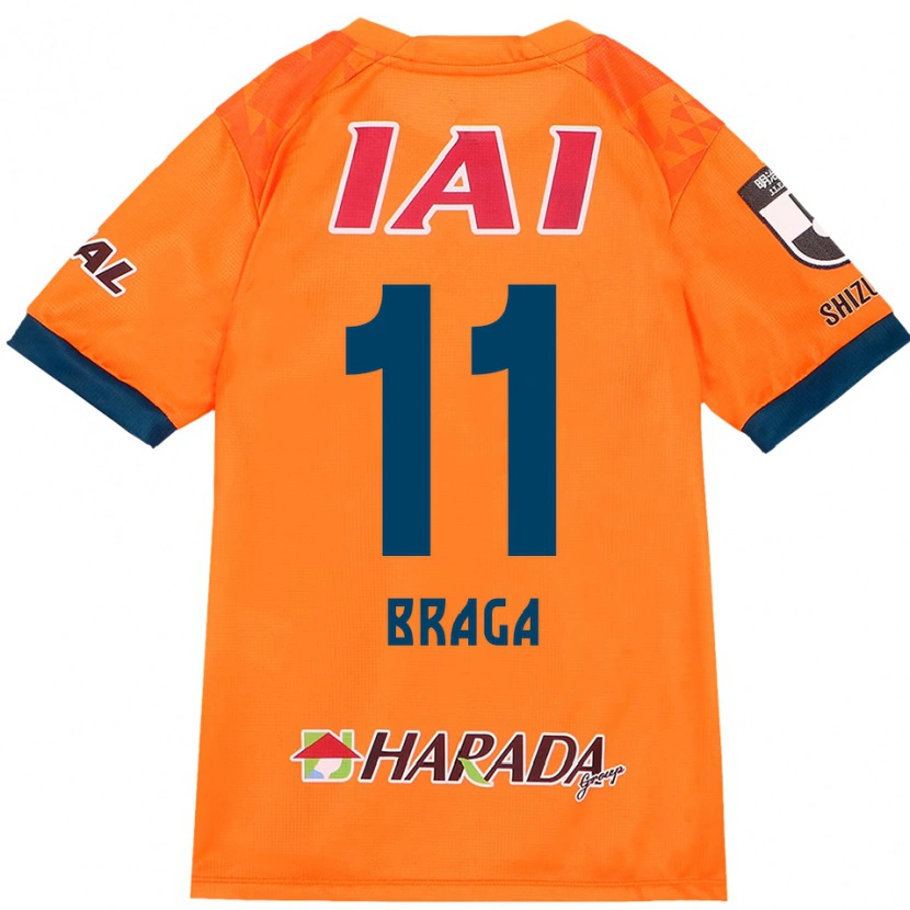 Danxen Niño Camiseta Lucas Braga #11 Naranja Rojo 1ª Equipación 2025/26 La Camisa México