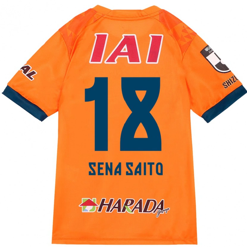 Danxen Niño Camiseta Sena Saito #18 Naranja Rojo 1ª Equipación 2025/26 La Camisa México