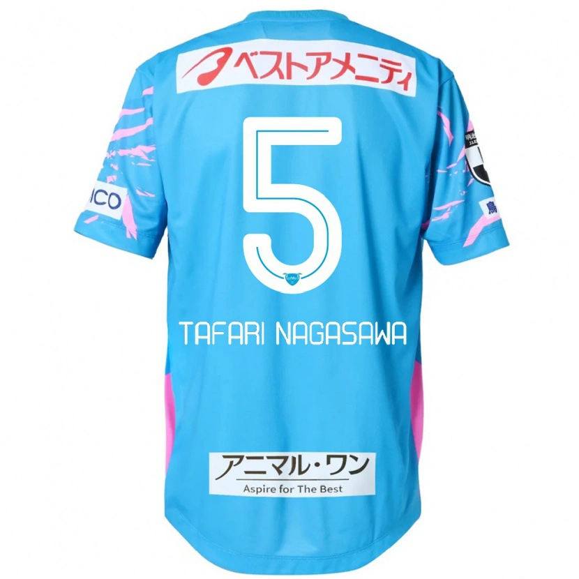 Danxen Niño Camiseta Shiva Tafari Nagasawa #5 Azul Rosa 1ª Equipación 2025/26 La Camisa México