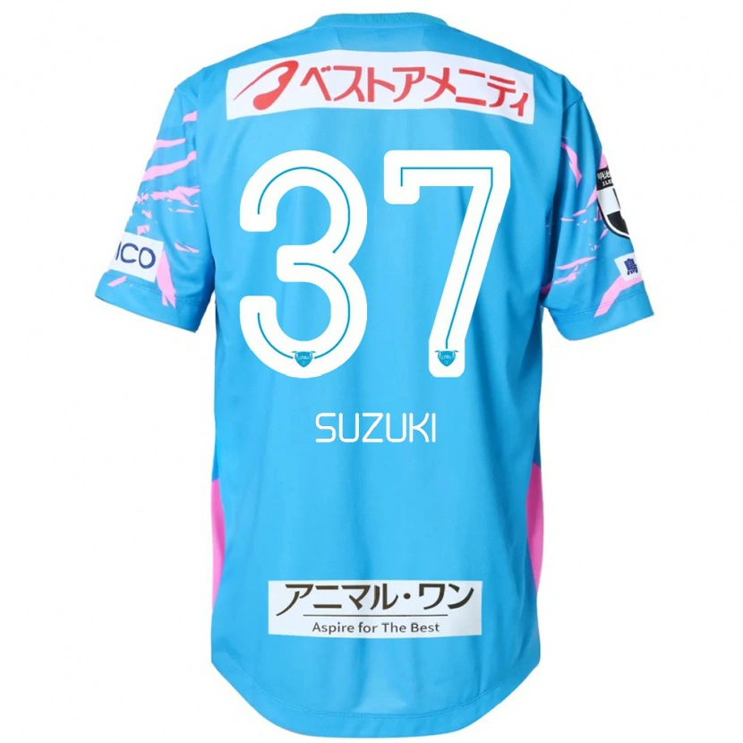 Danxen Niño Camiseta Soma Suzuki #37 Azul Rosa 1ª Equipación 2025/26 La Camisa México