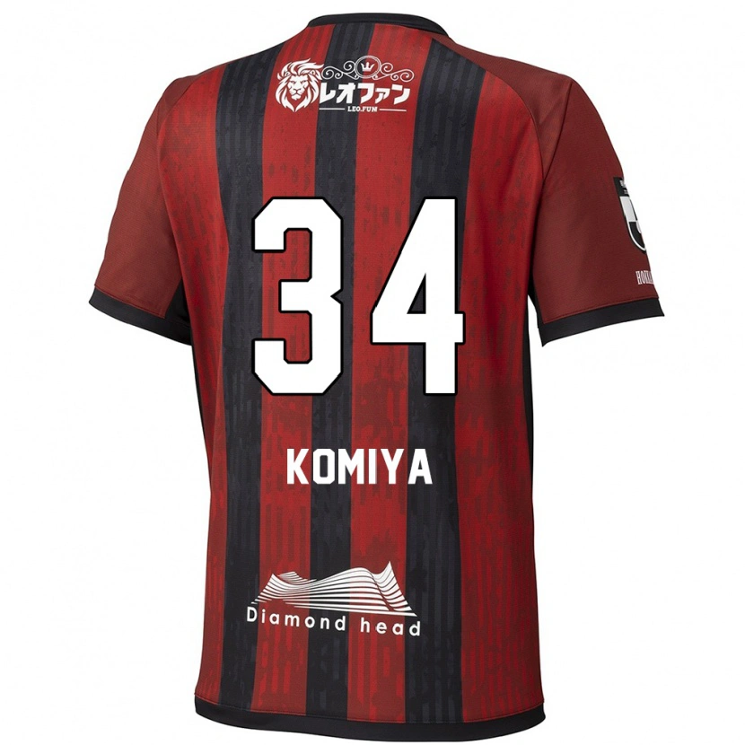 Danxen Niño Camiseta Masaki Komiya #34 Azul Rojo 1ª Equipación 2025/26 La Camisa México
