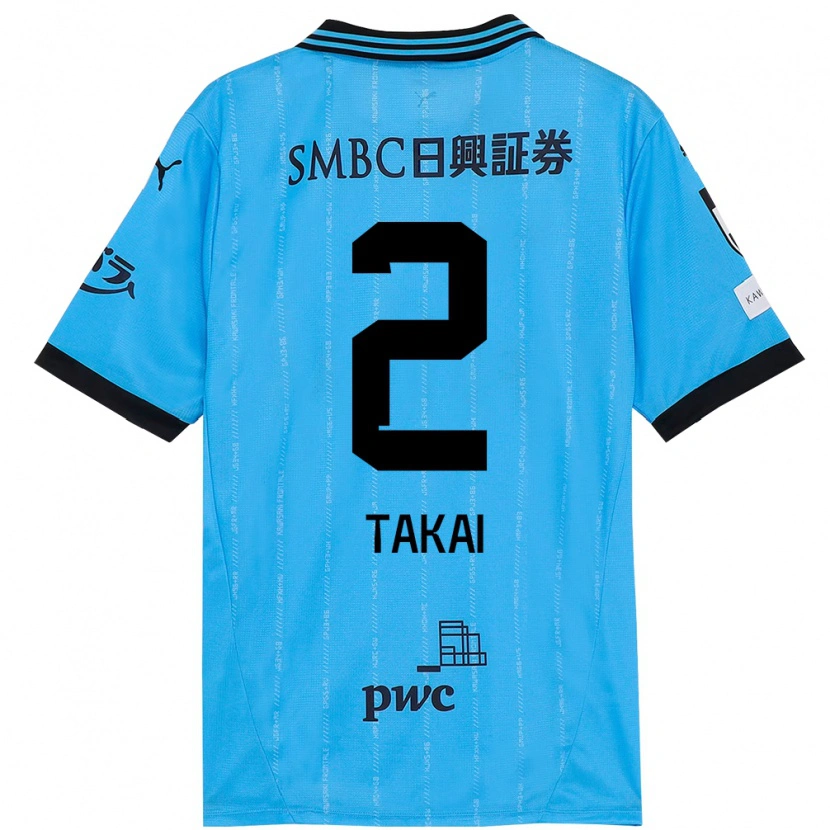 Danxen Niño Camiseta Kota Takai #2 Blanco Azul Celeste 1ª Equipación 2025/26 La Camisa México