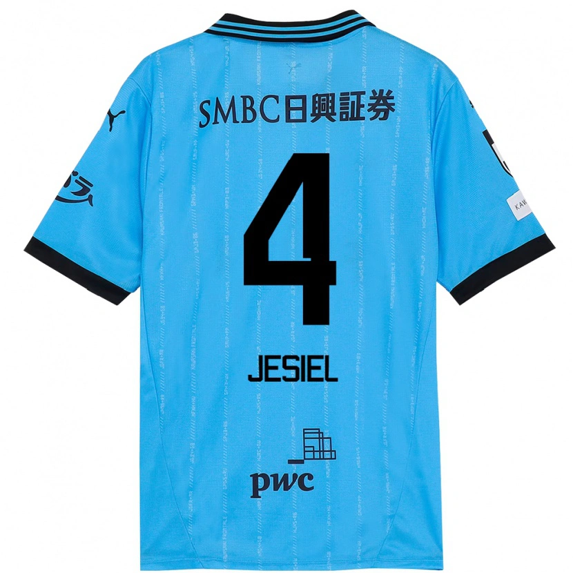 Danxen Niño Camiseta Jesiel #4 Blanco Azul Celeste 1ª Equipación 2025/26 La Camisa México