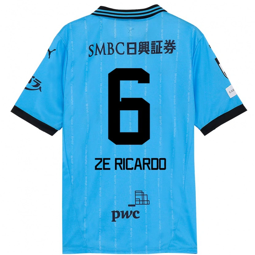 Danxen Niño Camiseta Zé Ricardo #6 Blanco Azul Celeste 1ª Equipación 2025/26 La Camisa México