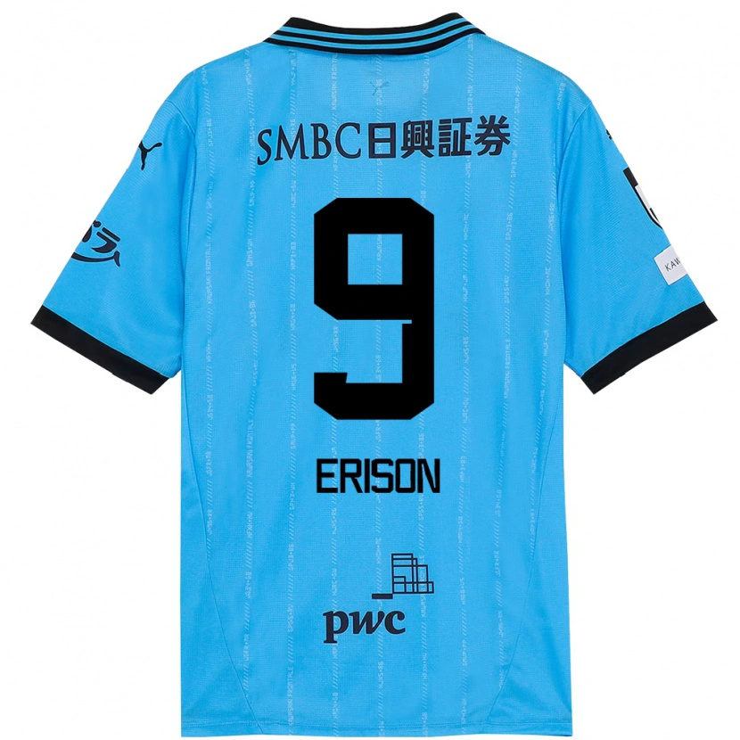 Danxen Niño Camiseta Erison #9 Blanco Azul Celeste 1ª Equipación 2025/26 La Camisa México
