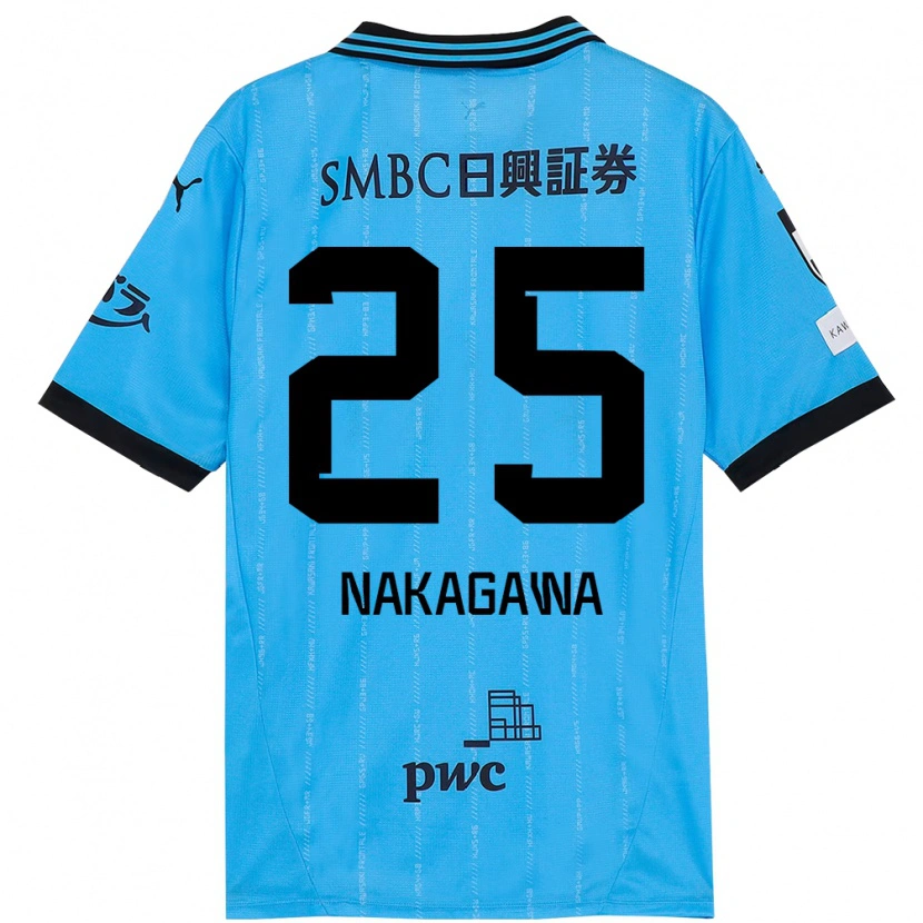 Danxen Niño Camiseta Shin Nakagawa #25 Blanco Azul Celeste 1ª Equipación 2025/26 La Camisa México