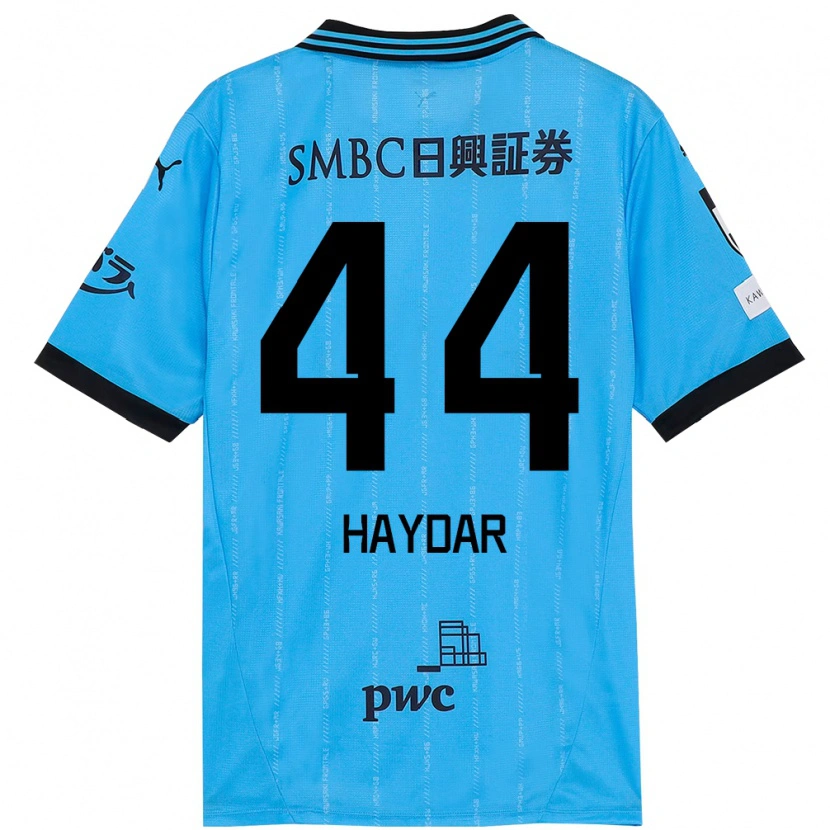 Danxen Niño Camiseta César Haydar #44 Azul Celeste Negro 1ª Equipación 2025/26 La Camisa México