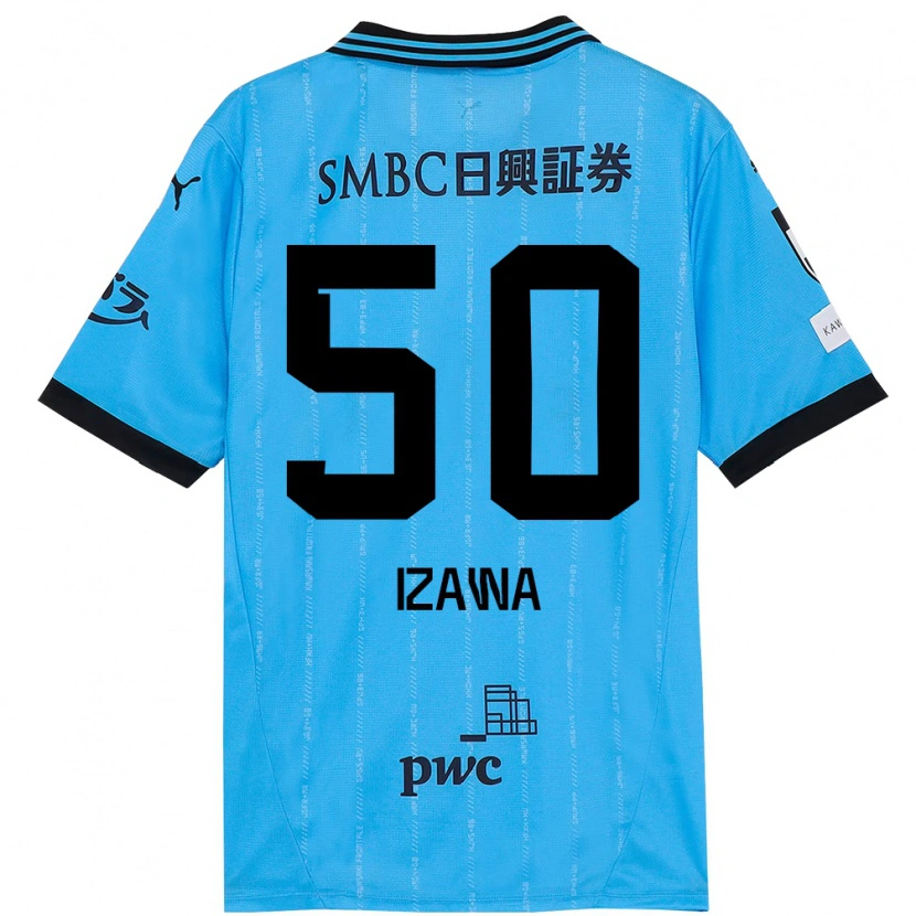 Danxen Niño Camiseta Haruki Izawa #50 Blanco Azul Celeste 1ª Equipación 2025/26 La Camisa México