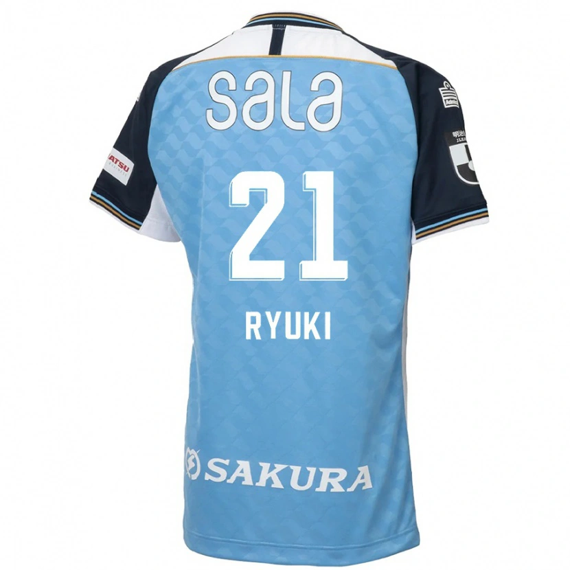 Danxen Niño Camiseta Ryuki Miura #21 Azul Celeste Negro 1ª Equipación 2025/26 La Camisa México