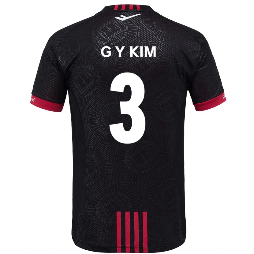 Danxen Niño Camiseta Yu-Geon Kim #3 Blanco Negro 1ª Equipación 2025/26 La Camisa México