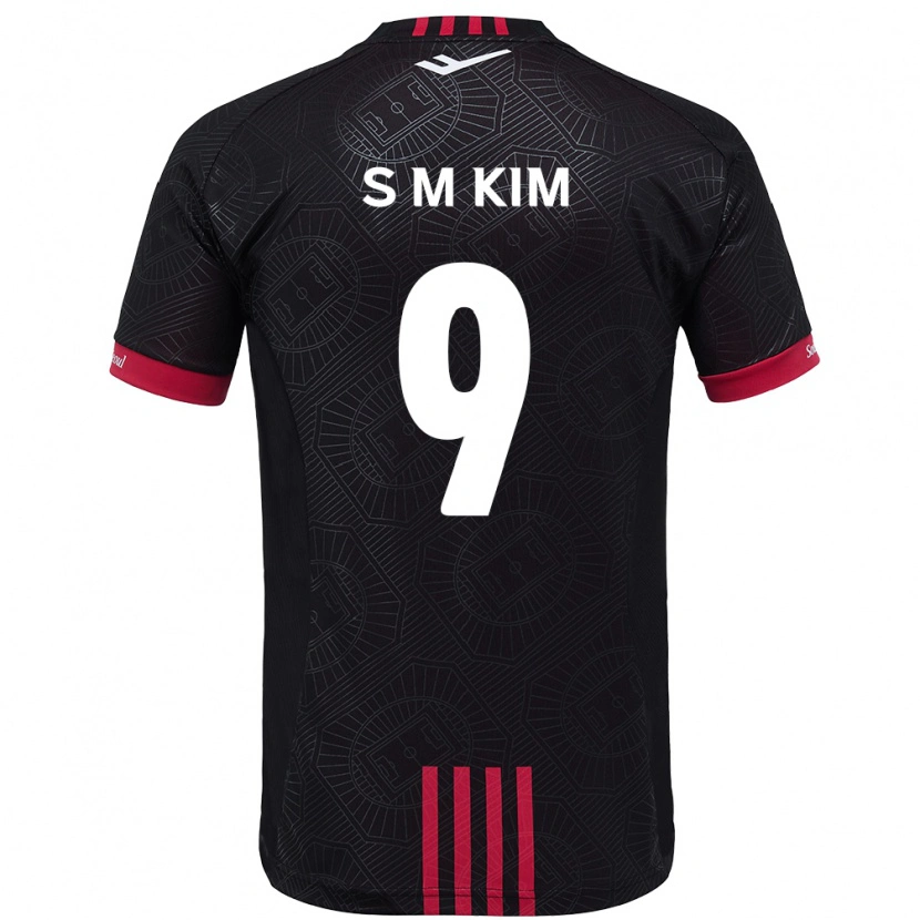 Danxen Niño Camiseta Min-Sung Kim #9 Blanco Negro 1ª Equipación 2025/26 La Camisa México