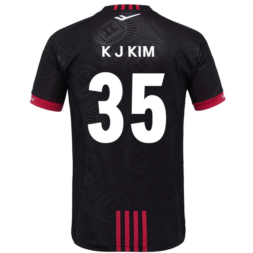 Danxen Niño Camiseta Kang-Jun Kim #35 Blanco Negro 1ª Equipación 2025/26 La Camisa México