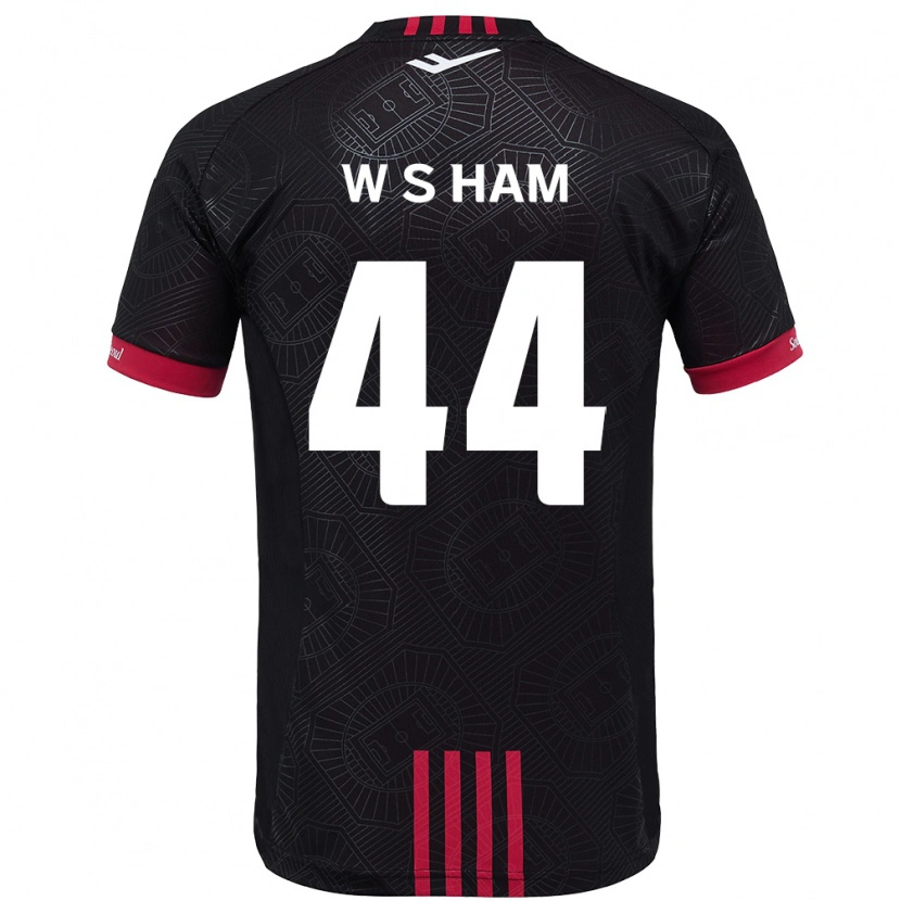 Danxen Niño Camiseta Sun-Woo Ham #44 Blanco Negro 1ª Equipación 2025/26 La Camisa México